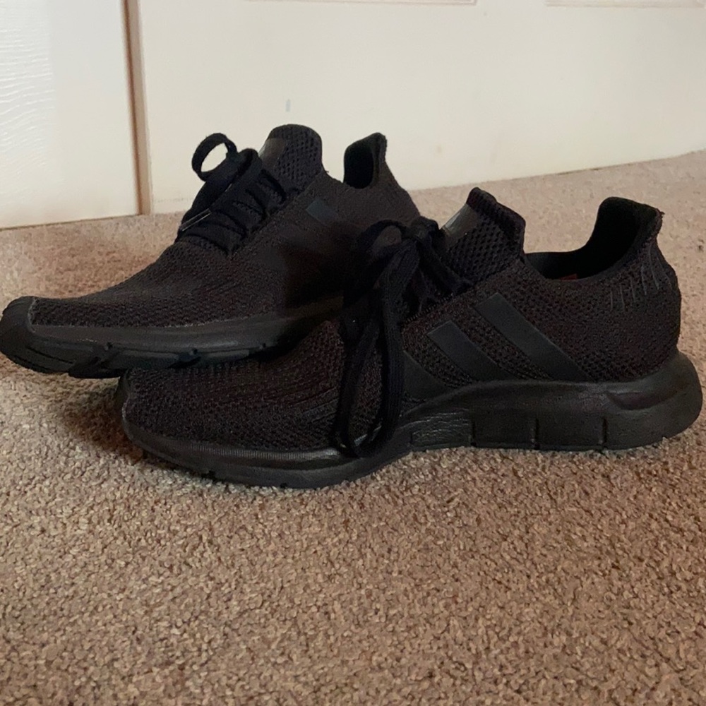 Black adidas shoes, size 11